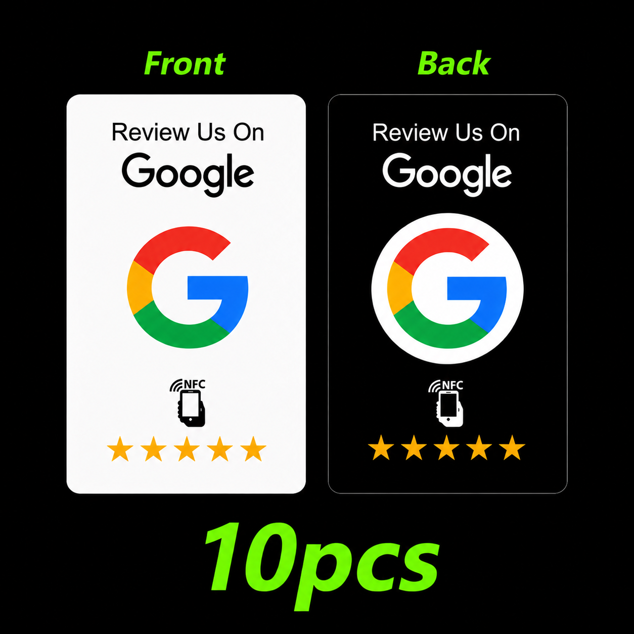 Reusable Google Reviews NFC Card 1/5/10pcs