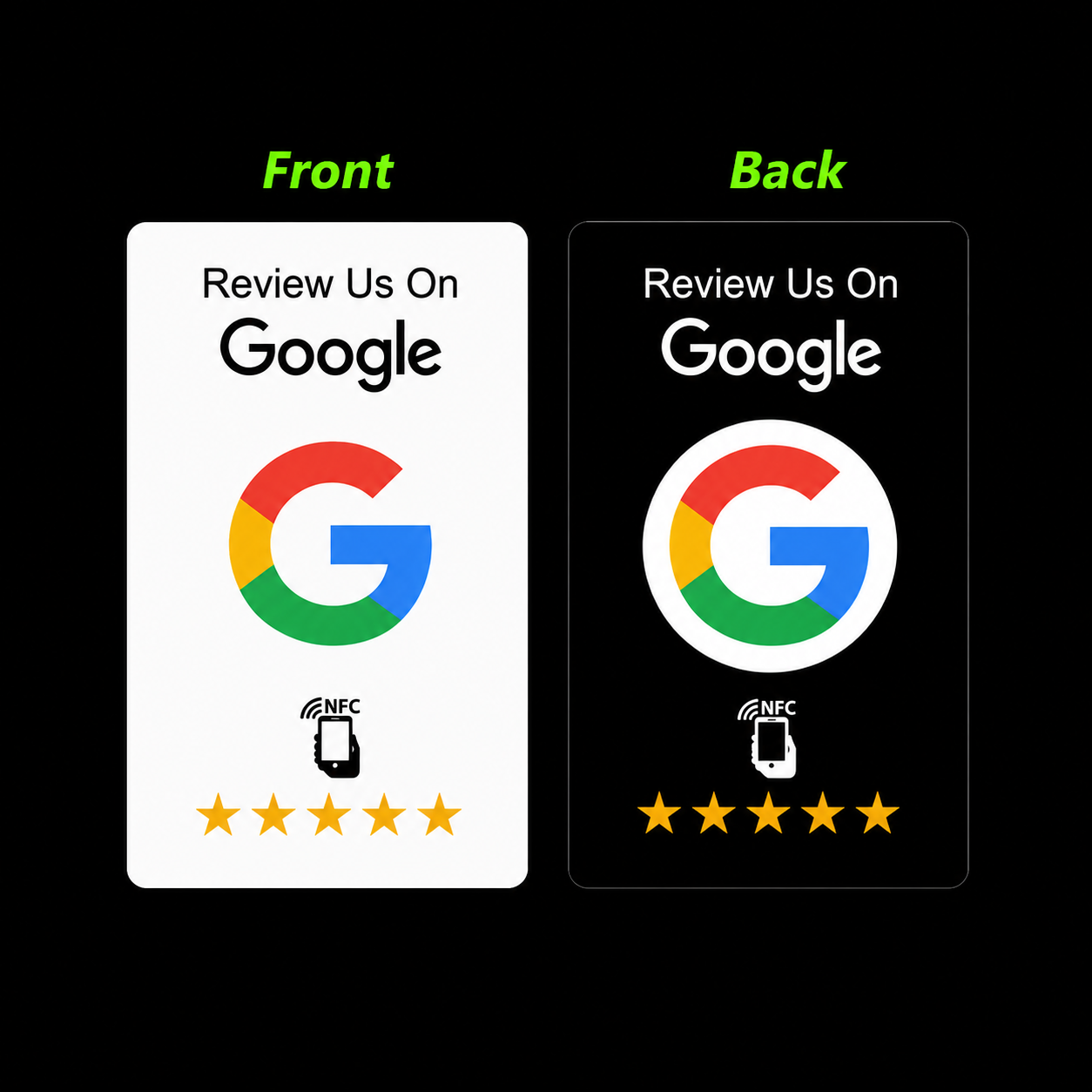 Reusable Google Reviews NFC Card 1/5/10pcs